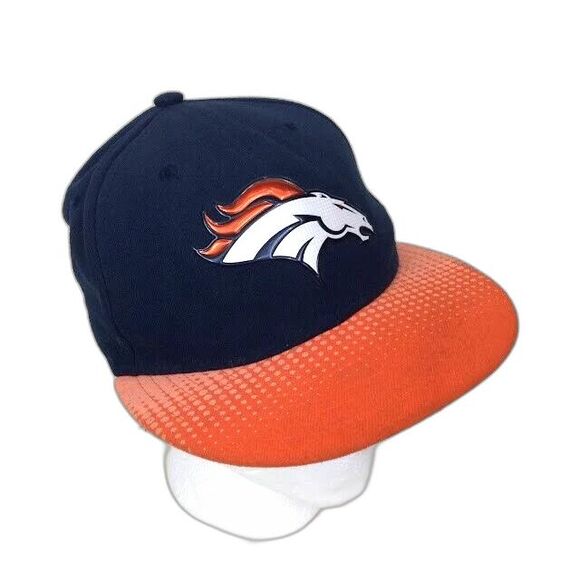 New Era - NFL Denver Broncos Snapback Hat - Navy Blue - Inner Embroidery -6 5/8" - Picture 2 of 8
